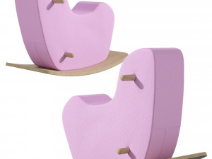 OOH NOO TODDLER ROCKING HORSE - PALE PINK 3D Модель