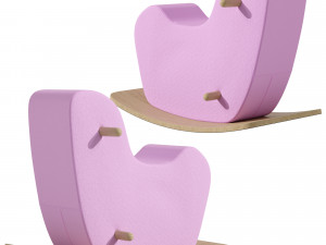 OOH NOO TODDLER ROCKING HORSE - PALE PINK 3D Модель
