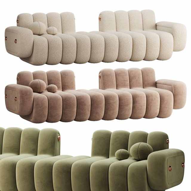 Century Dakota Sofa Model 3D .c4d .max .obj .3ds .fbx .stl .blend 
