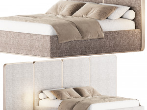 GEM UPHOLSTERED WITH PANELS KING BED 201 3D Model
