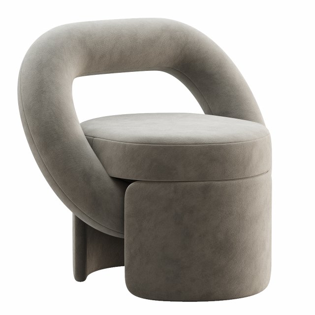 Play easy chair BY Woo 3D Model .c4d .max .obj .3ds .fbx .stl .blend 