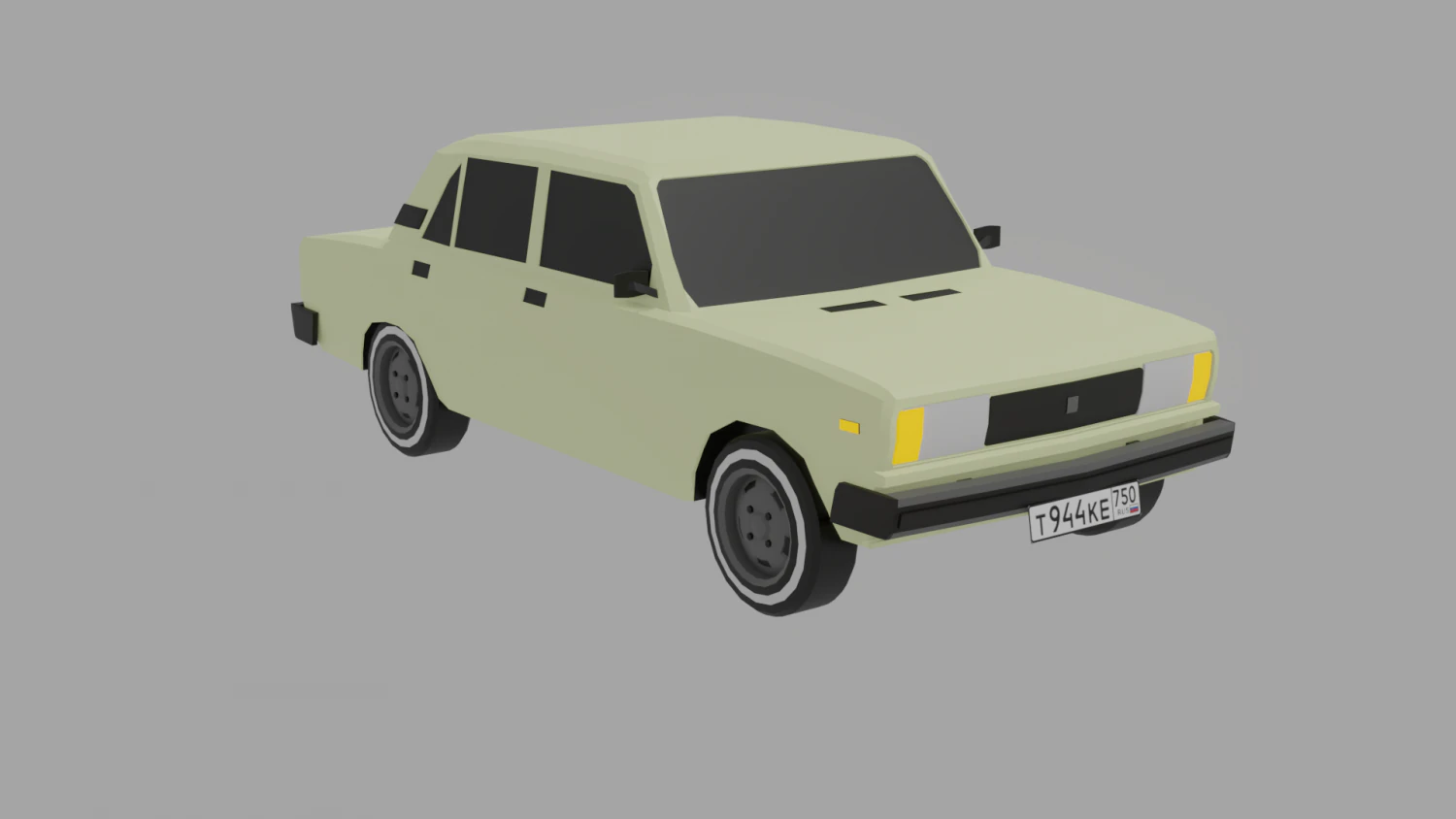 VAZ-2105 LowPoly 3D Model .c4d .max .obj .3ds .fbx .stl .blend
