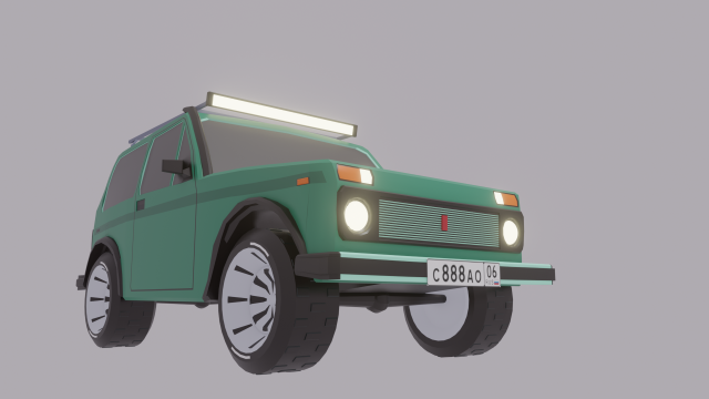Vaz Niva-2121 OffRoad 3D Model .c4d .max .obj .3ds .fbx .stl .blend 
