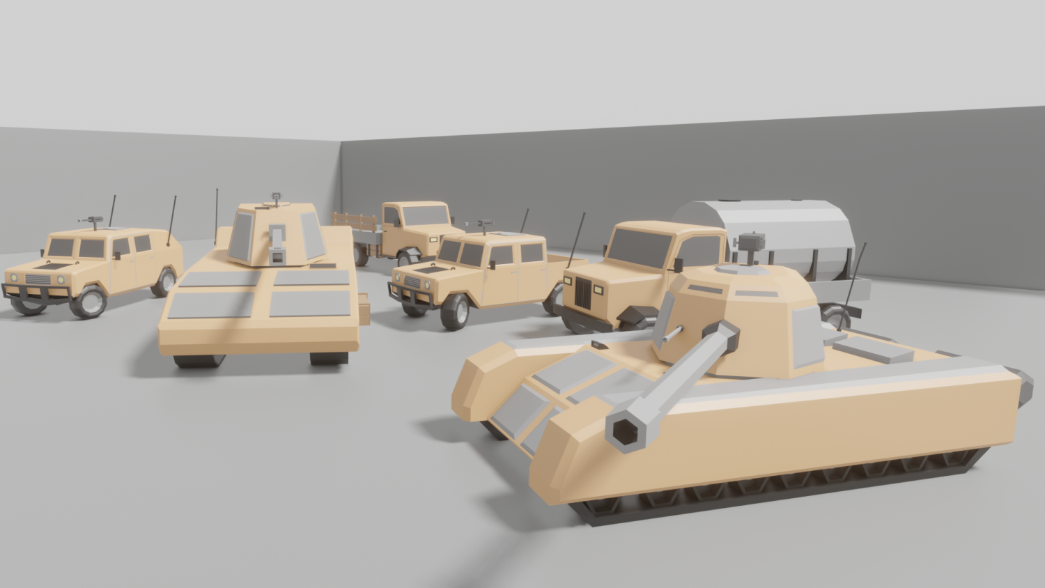 Military Car Pack 3D Модель in Танк 3DExport