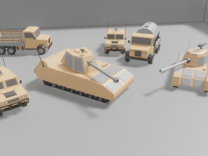 Military Car Pack Modelo 3D