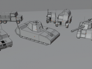 Military Car Pack Modelo 3D