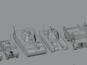 Military Car Pack Modelo 3D