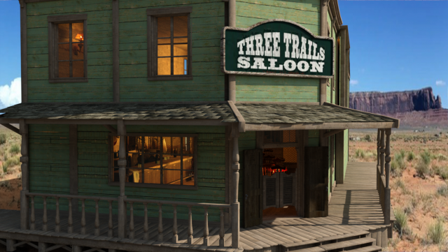 Wild West Saloon OBJ FBX DAE 3D Model .c4d .max .obj .3ds .fbx .stl .blend 