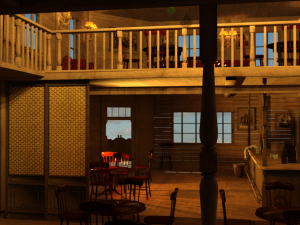 Wild West Saloon OBJ FBX DAE 3D Model