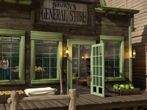 Wild West Main Street OBJ 3D Model