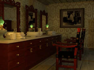 Wild West Main Street OBJ 3D Model