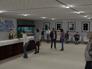 Full Moon Apartment Hotel 3D Model