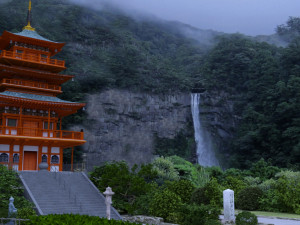 Pagoda and Nachi Falls OBJ FBX 3D Model