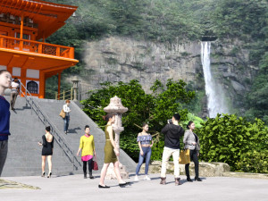 Pagoda and Nachi Falls OBJ FBX 3D Model
