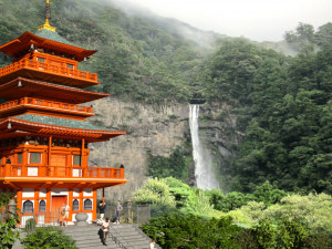 Pagoda and Nachi Falls OBJ FBX 3D Model