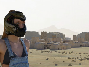 Desert Spaceport OBJ FBX Modelo 3D