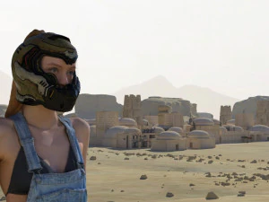 Desert Spaceport OBJ FBX 3D Model