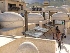 Desert Spaceport OBJ FBX Modelo 3D