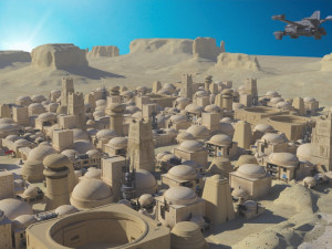 Desert Spaceport OBJ FBX Modelo 3D