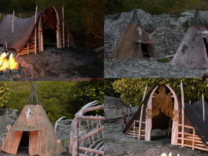 Orc Camp OBJ Modelo 3D