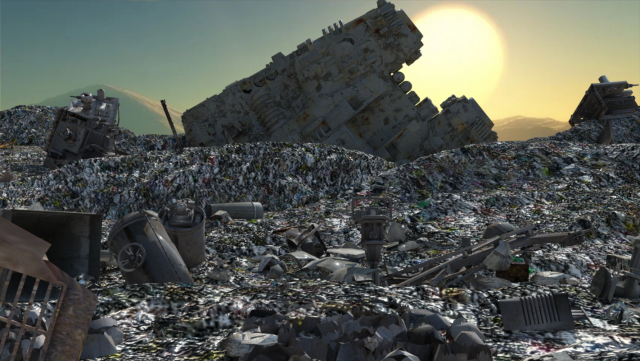 Waste Disposal Landscape OBJ FBX DAE 3D Модель .c4d .max .obj .3ds .fbx .stl .blend 
