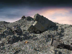 Waste Disposal Landscape OBJ FBX DAE 3D Model