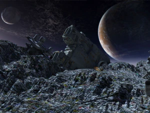 Waste Disposal Landscape OBJ FBX DAE 3D Model