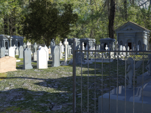 Darkmont Cemetery OBJ Model 3D