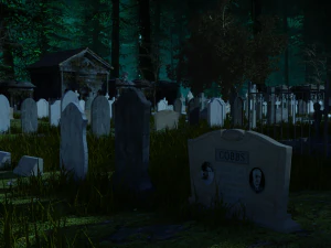 Darkmont Cemetery OBJ 3D Model