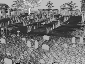 Darkmont Cemetery OBJ 3D Model