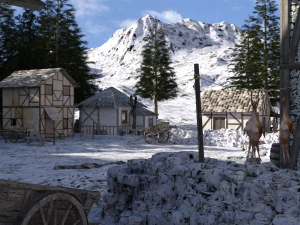 Winter Hamlet for DAZ 3D Model