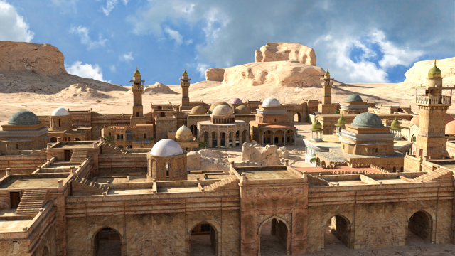 Middle East Town for DAZ 3D Model .c4d .max .obj .3ds .fbx .stl .blend 
