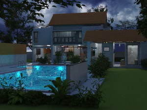 Villa Pool for DAZ 3D Model