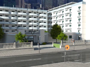 DAZ日本語学校 3Dモデル