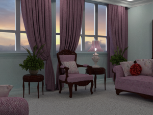 Simple Reading Room for DAZ 3D Модель