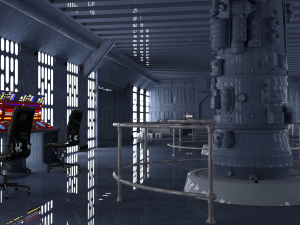 DeathStar Interior and Droid 3D Model