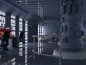 DeathStar Interior and Droid 3D Model