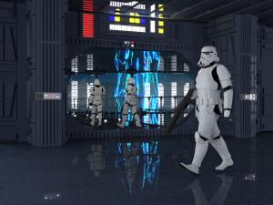 DeathStar Interior and Droid 3D Model