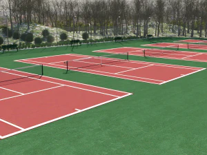 Outdoor Tennis Courts for DAZ 3D Model