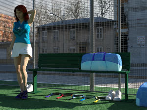 Outdoor Tennis Courts for DAZ 3Dモデル