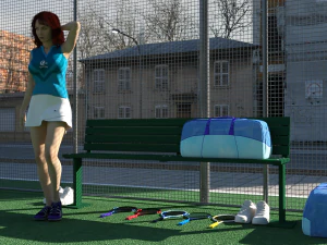 Outdoor Tennis Courts for DAZ 3D Model