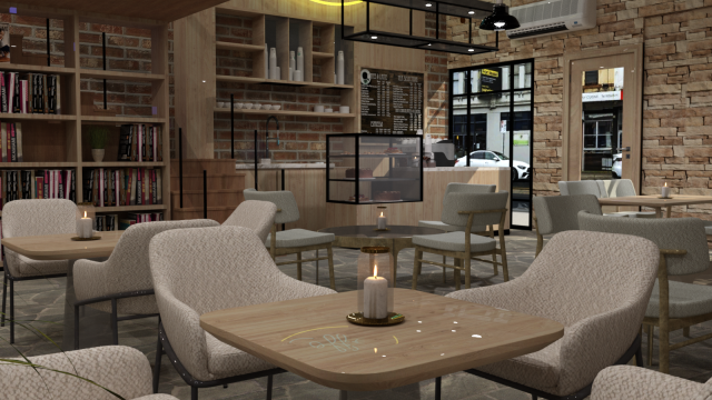 Shredder Coffee Shop 3D Model .c4d .max .obj .3ds .fbx .stl .blend 