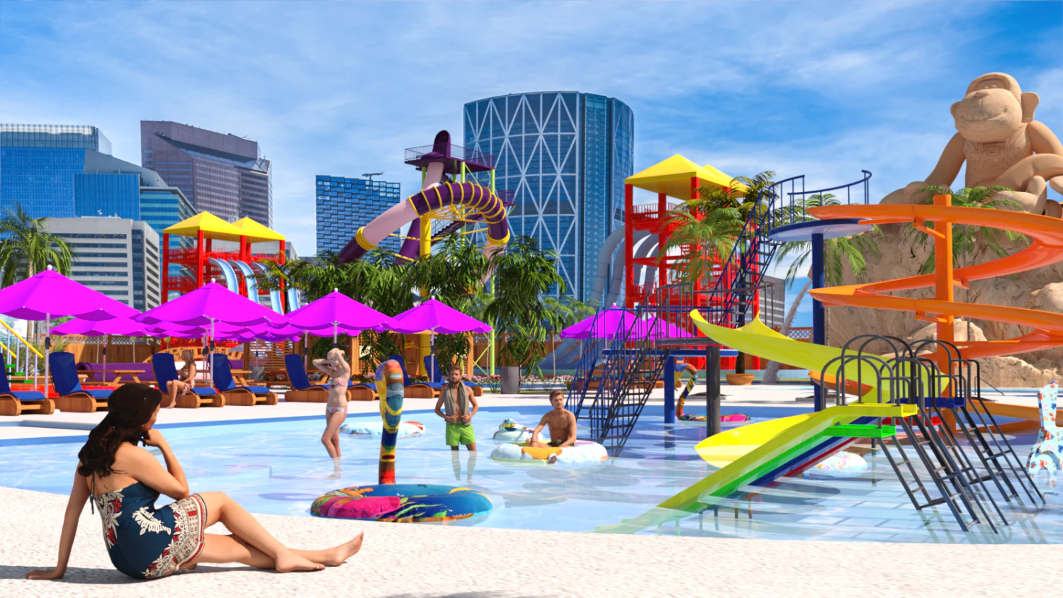 Water Park for DAZ 3D Model .c4d .max .obj .3ds .fbx .stl .blend 