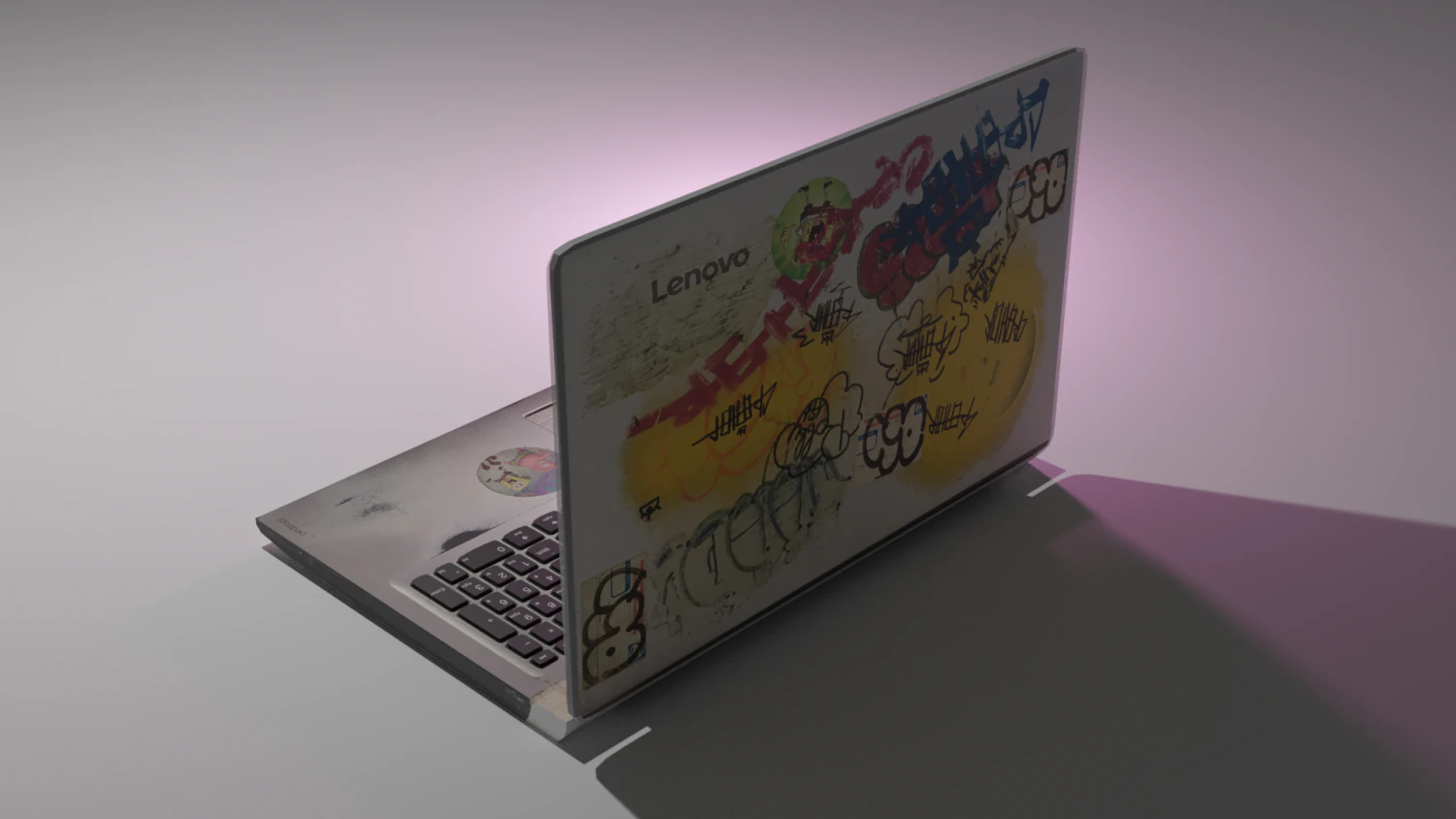 Notebook Lenovo Modelo 3D .c4d .max .obj .3ds .fbx .stl .blend
