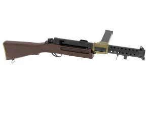 Lanchester MK1 pistolet maszynowy Model 3D