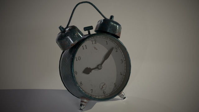 Retro Alarm Clock Modelo 3D .c4d .max .obj .3ds .fbx .stl .blend 