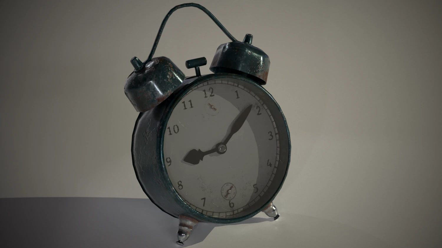 Retro Alarm Clock 3D Model .c4d .max .obj .3ds .fbx .stl .blend 