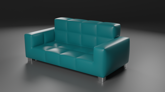 Leather sofa 3D Model .c4d .max .obj .3ds .fbx .stl .blend 