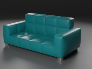 Leather sofa Modelo 3D