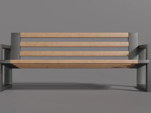 Outdoor Bench 3D Model